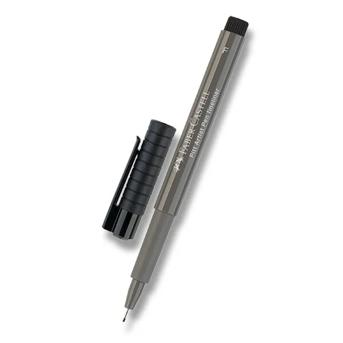 Hauptproduktbild Popisovač Faber-Castell Pitt Artist Pen šedý hrot F