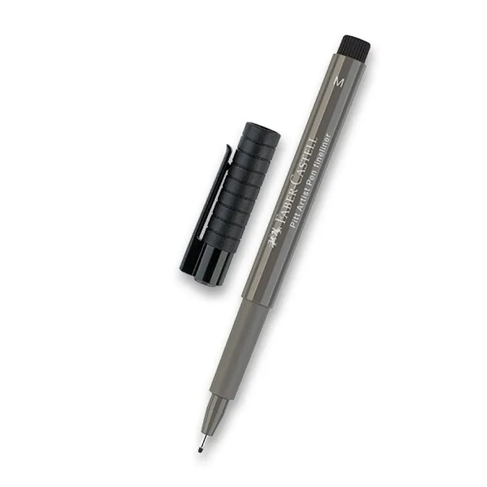 Hauptproduktbild Popisovač Faber-Castell Pitt Artist Pen šedý hrot M