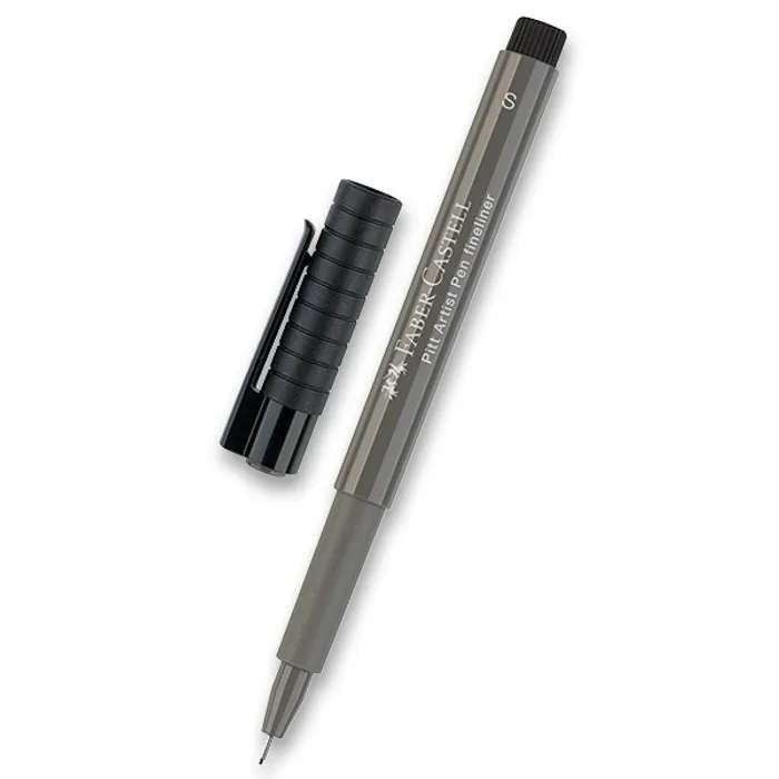Hauptproduktbild Popisovač Faber-Castell Pitt Artist Pen šedý hrot S