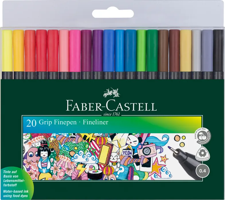 Hauptproduktbild Popisovač Grip Sada 0.4mm, 20ks Faber Castell 151620
