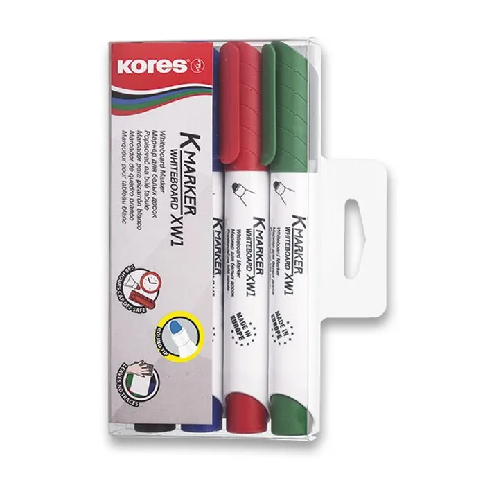 Hauptproduktbild Popisovač Kores K-Marker Whiteboard sada 4 barev