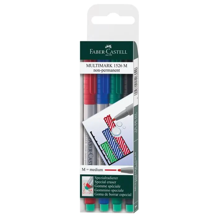 Hauptproduktbild Popisovač Multimark non-permanent M 4ks Faber Castell 152604
