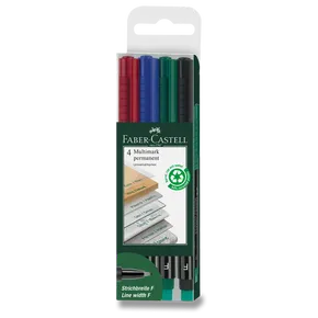 Multimark Permanent Marker F, 4 Stück, Faber-Castell 151304
