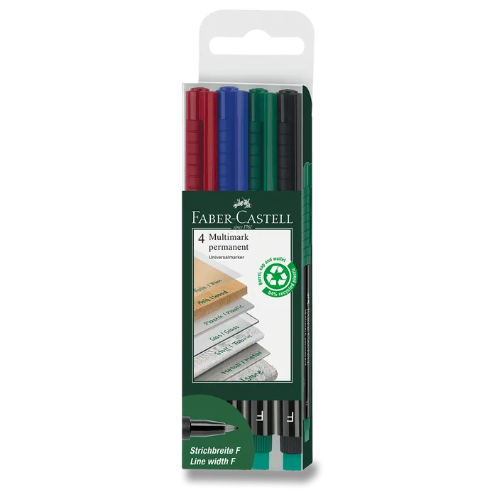 Hauptproduktbild Popisovač Multimark permanent F 4ks Faber Castell 151304