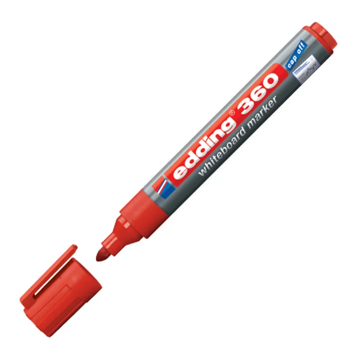 Hauptproduktbild Popisovač na bílou tabuli a flipchart "360", červená, 1,5-3mm, kuželový hrot, EDDING