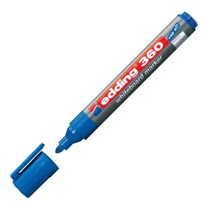 Hauptproduktbild Popisovač na bílou tabuli a flipchart "360", modrá, 1,5-3mm, kuželový hrot, EDDING