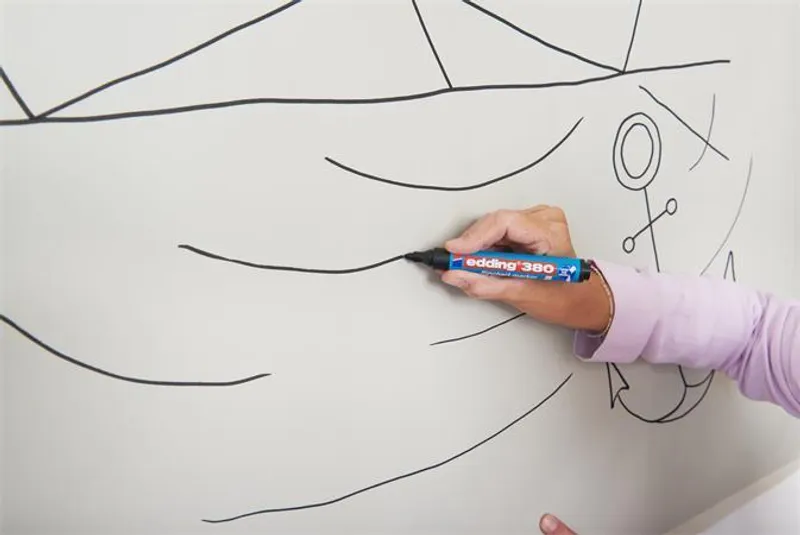 Hauptproduktbild Popisovač na bílou tabuli a flipchart "380", červená, 1,5-3mm, kuželový hrot, EDDING