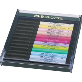 Popisovač Pitt Artist Pen Brush 12ks, pastelové barvy  Faber Castell 267420
