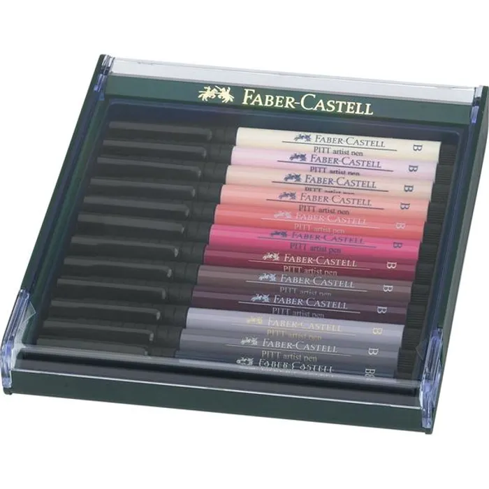 Hauptproduktbild Popisovač Pitt Artist Pen Brush 12ks, tělové barvy  Faber Castell 267424