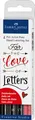 Faber-Castell 267115 Pitt Artist Pen Hand Lettering 4 Stück