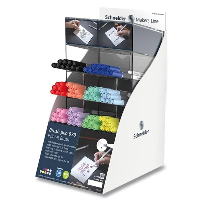 Hauptproduktbild Popisovač Schneider Paint-it 070 Brush stojánek, 80 ks