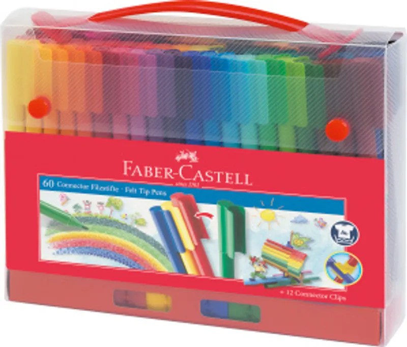 Hauptproduktbild Popisovače Connector plastová taška 60ks Faber Castell 155560