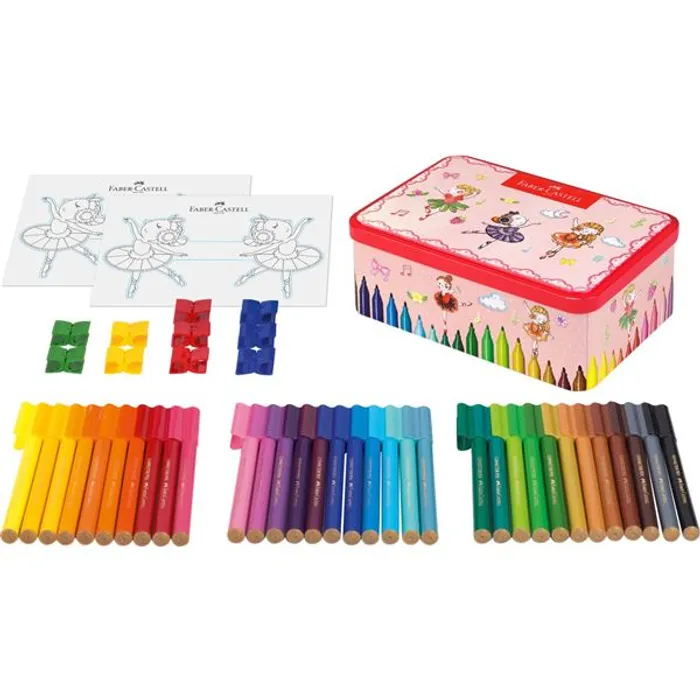 Hauptproduktbild Popisovače Connector plechová truhla Balerínka 33ks Faber Castell 155534