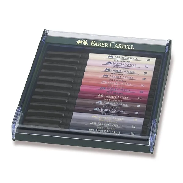 Hauptproduktbild Popisovače Faber-Castell 267424 Pitt Artist Pen Brush 12 ks, tělové barvy