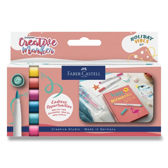 Hauptproduktbild Popisovače Faber-Castell Creative Holiday Vibes - 6 ks