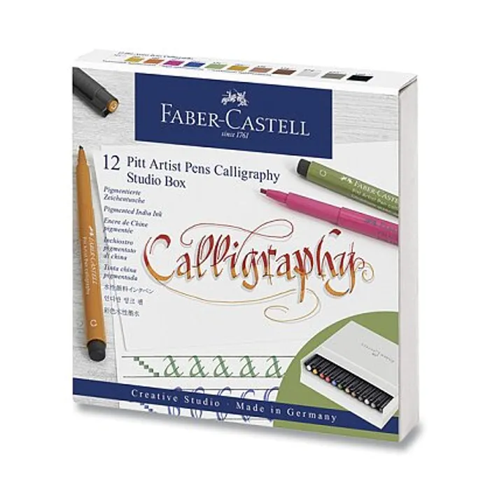 Hauptproduktbild Popisovače Faber Castell Pitt Artist Pen Calligraphy box 12 ks 167512