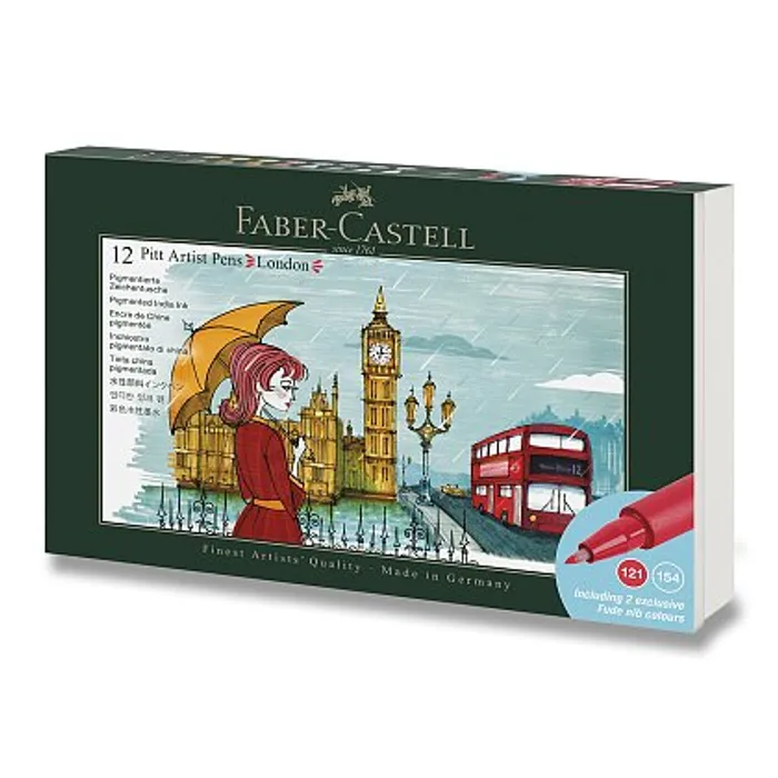 Hauptproduktbild Popisovače Faber-Castell Pitt Artist Pen London - 12 ks