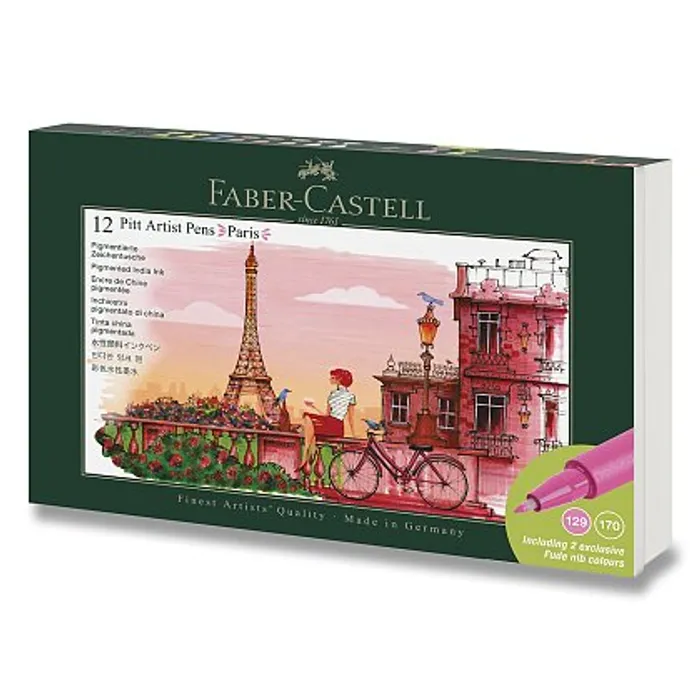 Hauptproduktbild Popisovače Faber-Castell Pitt Artist Pen Paris - 12 ks