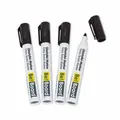 Whiteboard-Marker, schwarz, runder 2-3 mm-Spitze, für weiße Glastafel, 4 Stück