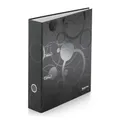 Ordner A4 Laminat Hebel 7cm Schwarz und Weiß schwarz