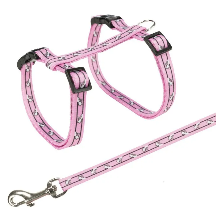 Hauptproduktbild Postroj s vodítkem pro kočku - motiv 27-45cm/10mm 1,20m
