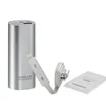 Power Bank - Tragbare Batterie "VA1005", silber, Eingang: Lightning und MicroUSB, 5000mAh, RI