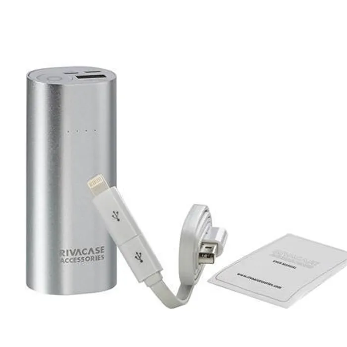 Hauptproduktbild Power bank - přenosná baterie "VA1005", stříbrná, vstup: lightning a microUSB, 5000mAh, RI