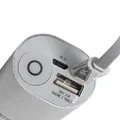 Power Bank - Tragbare Batterie "VA1005", silber, Eingang: Lightning und MicroUSB, 5000mAh, RI