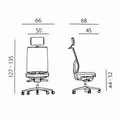 Ergonomischer Bürostuhl Powerton Marie, Grau