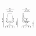 Ergonomischer Bürostuhl Powerton Sima, Rot