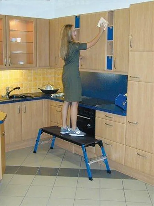 Hauptproduktbild Pracovní plošina, skládácí, 2 schody, hliníková, KRAUSE "Step Top"