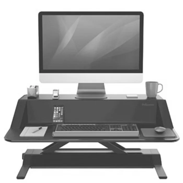 Hauptproduktbild Pracovní stanice, Sit-Stand Lotus, černá, plast-kov, Fellowes