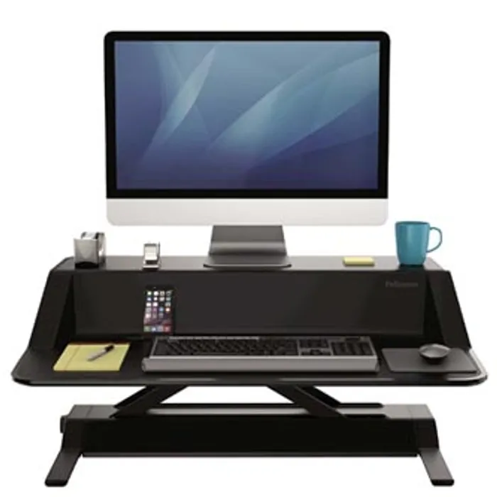 Hauptproduktbild Pracovní stanice, Sit-Stand Lotus, černá, plast-kov, Fellowes