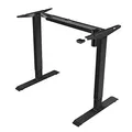 Arbeitstisch, weisse Tischplatte, 75x120cm, Reichweite 500 mm, schwarz, 70 kg Gewicht, ergo