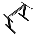Arbeitstisch, weisse Tischplatte, 75x140cm, Reichweite 500 mm, schwarz, 70 kg Gewicht, ergo
