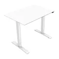 Arbeitstisch, weisse Tischplatte, 75x140cm, Reichweite 500 mm, weiss, 70 kg Gewicht, ergo