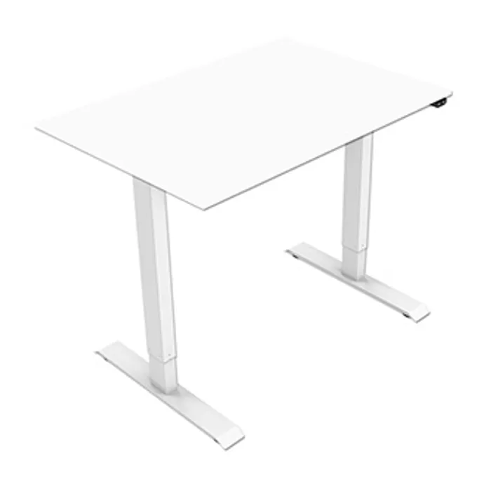 Hauptproduktbild Pracovní stůl, elektricky nastavitelná výška, bílá deska, 75x159cm, hloubka 500 mm, 100V-