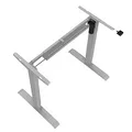 Arbeitstisch, weisse Tischplatte, 75x159cm, Reichweite 500 mm, grau, 70 kg Gewicht, ergo