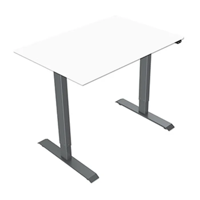 Hauptproduktbild Pracovní stůl, elektricky nastavitelná výška, bílá deska, 75x159cm, hloubka 500 mm, 100V-