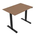 Arbeitstisch, Buche, 75x120cm, Reichweite 500 mm, schwarz, 70 kg Gewicht, ergo