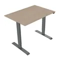 Arbeitstisch, 75x159cm, Reichweite 500 mm, grau, 70 kg Gewicht, ergo