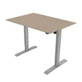 Arbeitstisch, 75x159cm, Reichweite 500 mm, grau, 70 kg Gewicht, ergo