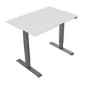 Arbeitstisch, 75x120cm, Reichweite 500 mm, grau, 70 kg Gewicht, ergo