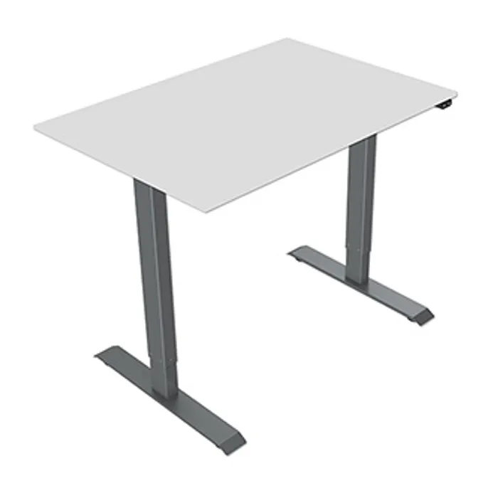 Hauptproduktbild Pracovní stůl, elektricky nastavitelná výška, šedá deska, 75x159cm, hloubka 500 mm, 100V-