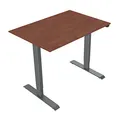 Arbeitstisch, 75x120cm, Reichweite 500 mm, grau, 70 kg Gewicht, ergo