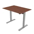 Arbeitstisch, 75x120cm, Reichweite 500 mm, grau, 70 kg Gewicht, ergo