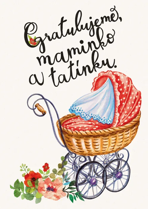 Hauptproduktbild Přáníčko BeBechy - bílé - Kočárek