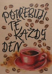 BeBechy Wunschkarte – Recyclingpapier - Kaffee