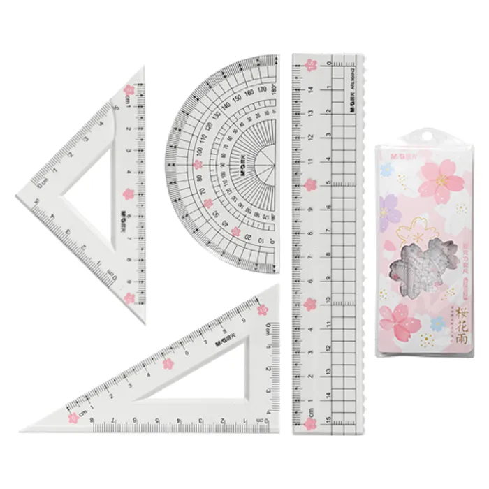 Hauptproduktbild Pravítko M & G 15 cm Sakura, sada 4 ks