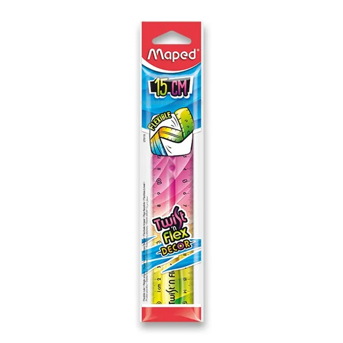 Hauptproduktbild Pravítko Twint´n Flex duhové - 15 cm, mix barev